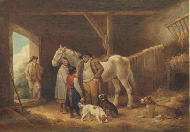 George Morland The Reckoning oil painting image